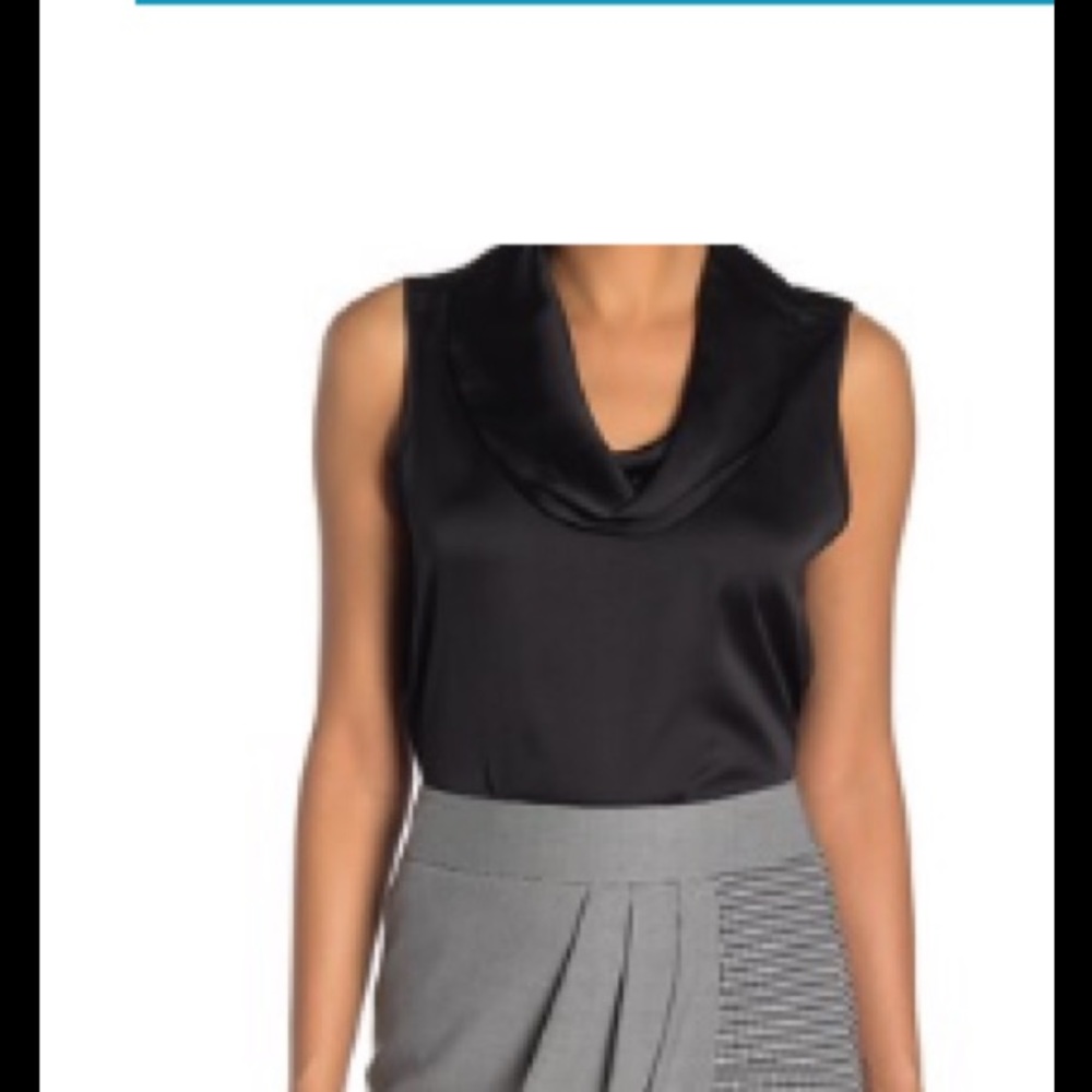 NWT! Calvin Klein Satin Cowl Sleeveless Blouse